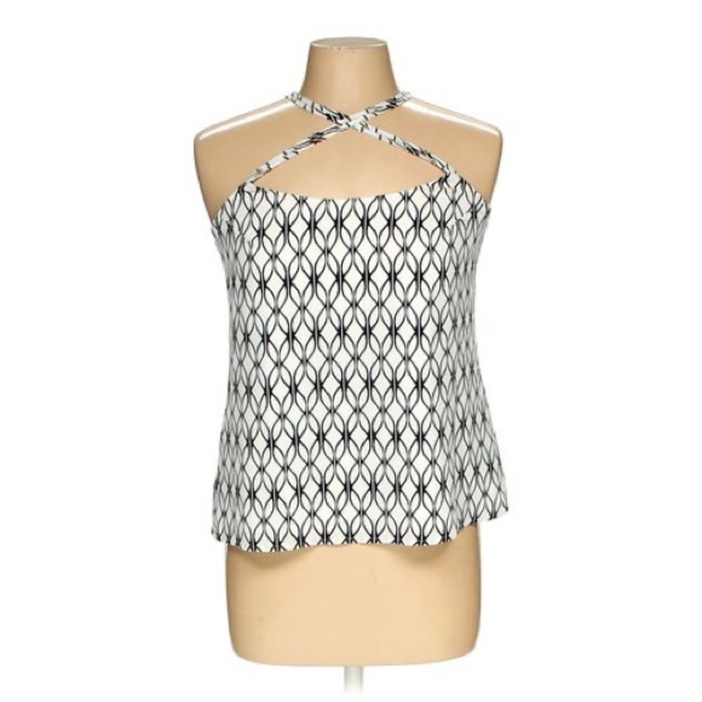 Banana Republic white blue strappy tank top 14